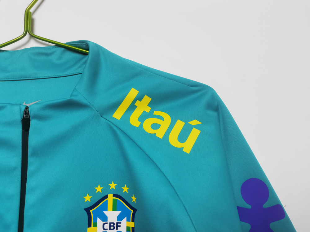 2022/23 Brazil Aqua Blue Half-Zip Training Top (8A Grade)
