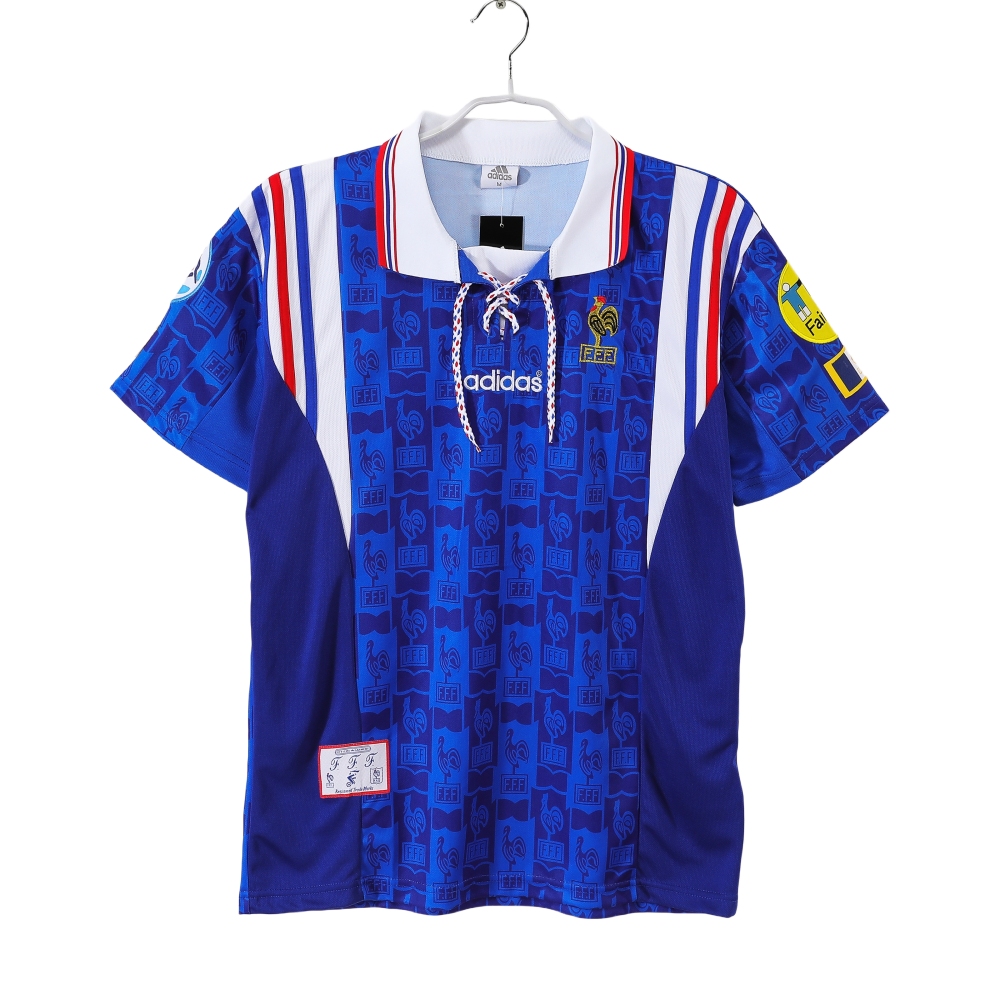 Vintage Euro 1996 France Home Jersey – 8A Grade Premium Retro Edition
