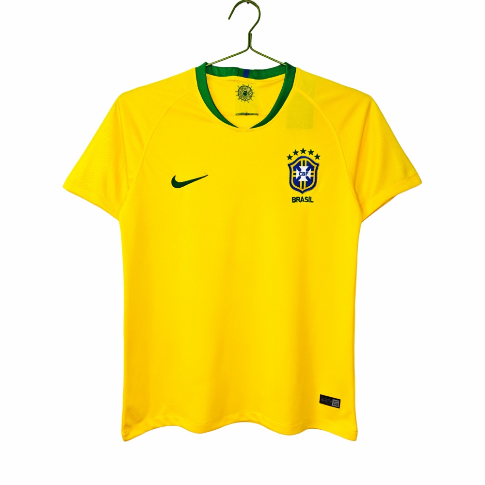 2018 Brazil Home Retro Jersey (8A Quality)