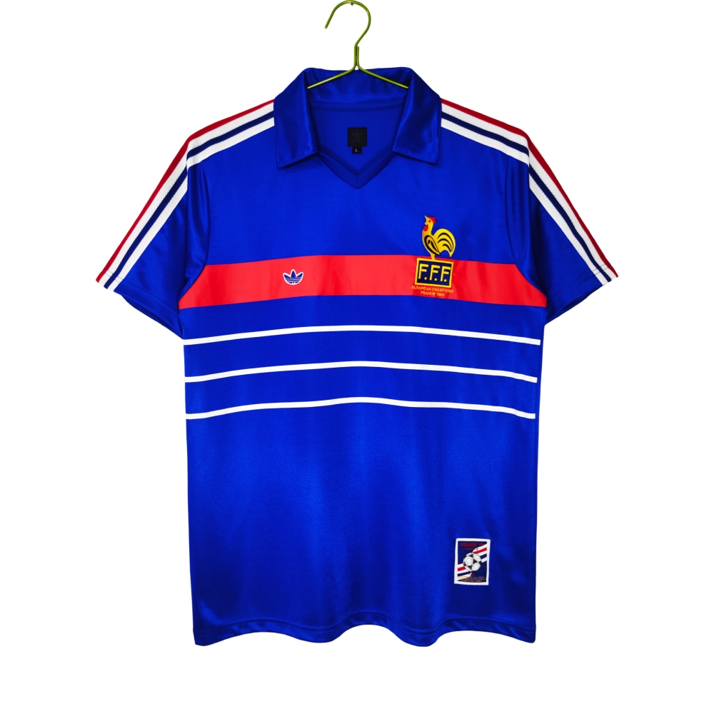 Vintage Euro 1984 France Home Jersey – 8A Grade Premium Retro Edition