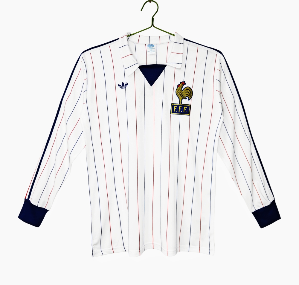 Vintage 1980-1982 France World Cup Away Long Sleeve Jersey – 3B Grade Premium Edition