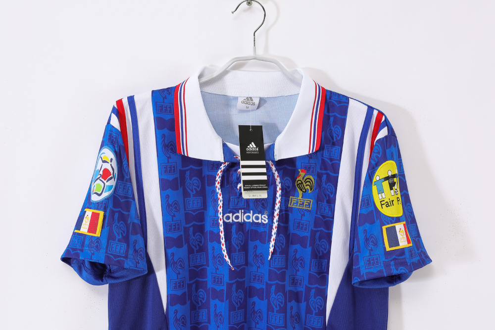 Vintage Euro 1996 France Home Jersey – 8A Grade Premium Retro Edition