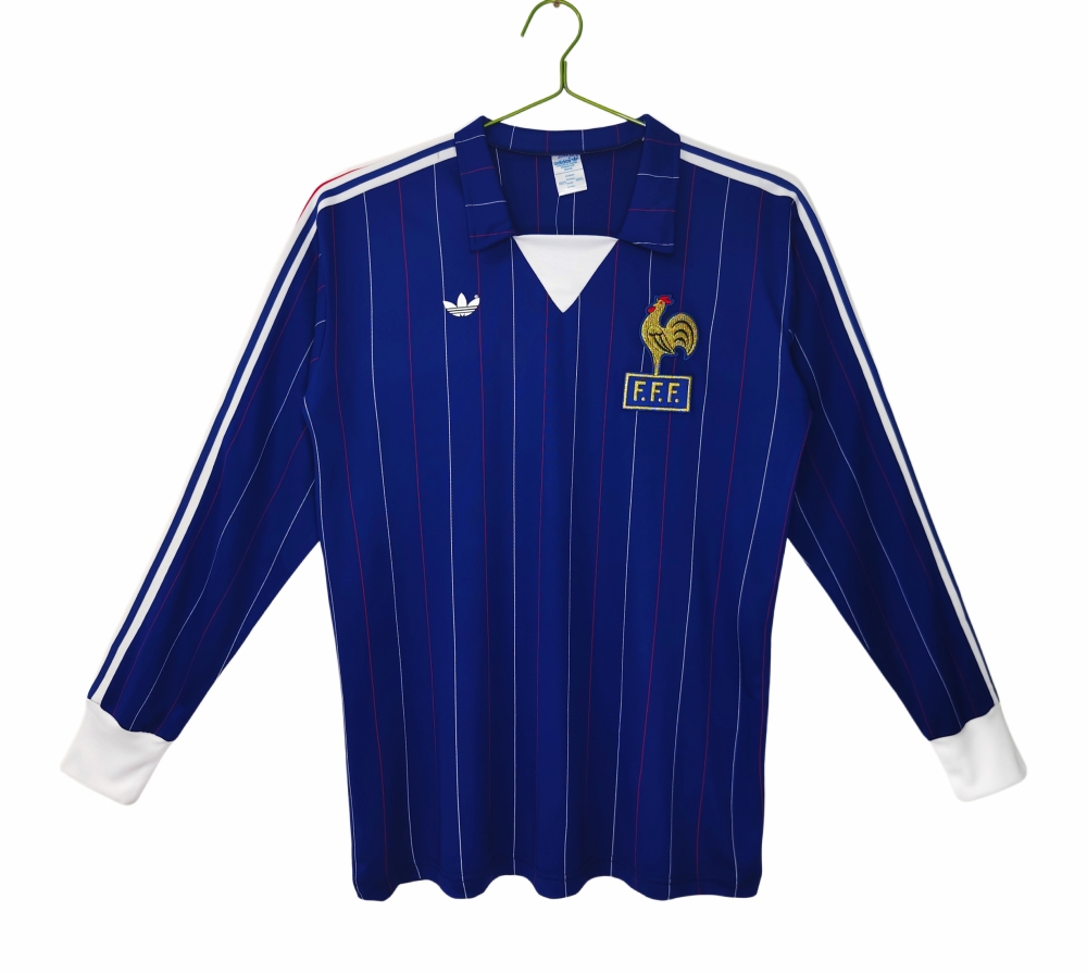 Vintage 1980-1982 France World Cup Home Long Sleeve Jersey – 3B Grade Premium Edition