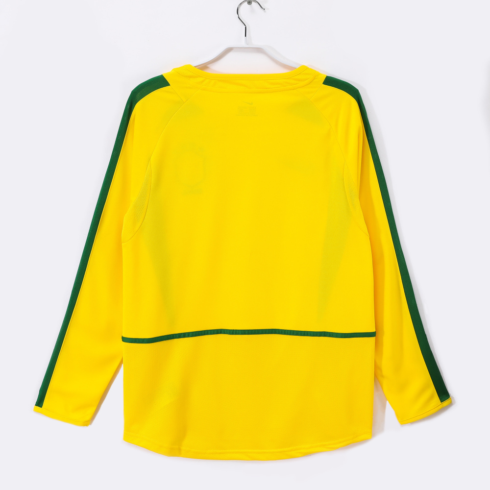 World Cup 2002 Brazil Home Long Sleeve Jersey – 0B Grade Premium Retro Edition