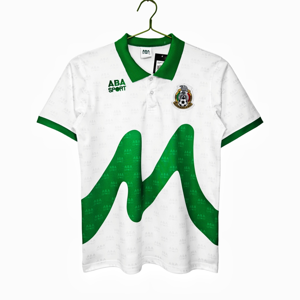 Vintage 1995 Mexico Away White Jersey with Aztec Eagle Graphic – 5A Grade Premium Edition