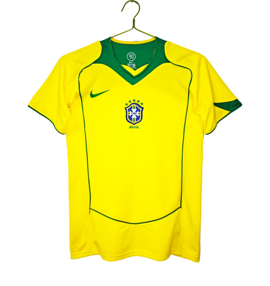 Brazil Retro Home Jersey World Cup 2004 8A