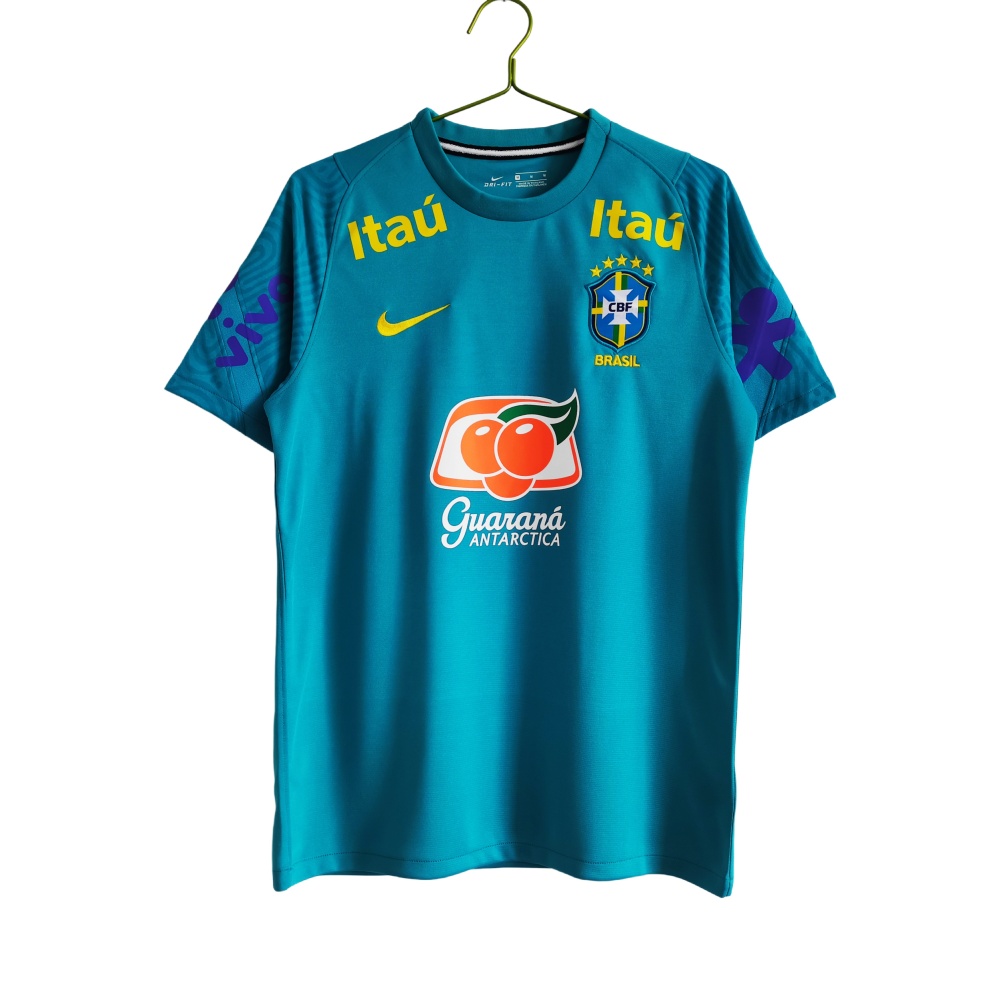 2021 Brazil National Team Aqua Blue Training Shirt – 8A Grade Premium Edition