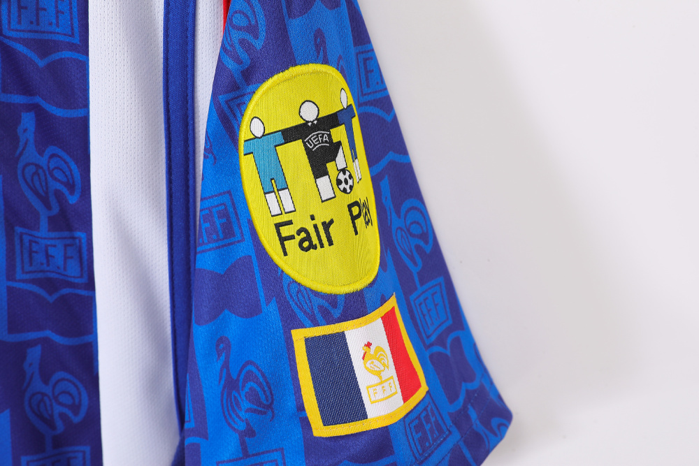 Vintage Euro 1996 France Home Jersey – 8A Grade Premium Retro Edition