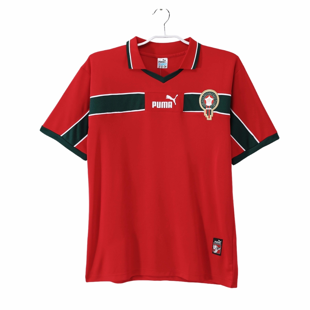 Vintage World Cup 1998 Morocco Home Red Jersey – 0B Grade Premium Edition