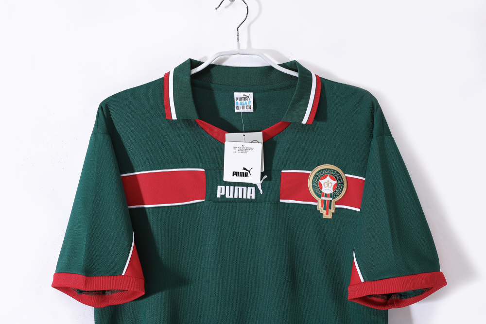Vintage World Cup 1998 Morocco Away Green Jersey – 0B Grade Premium Edition