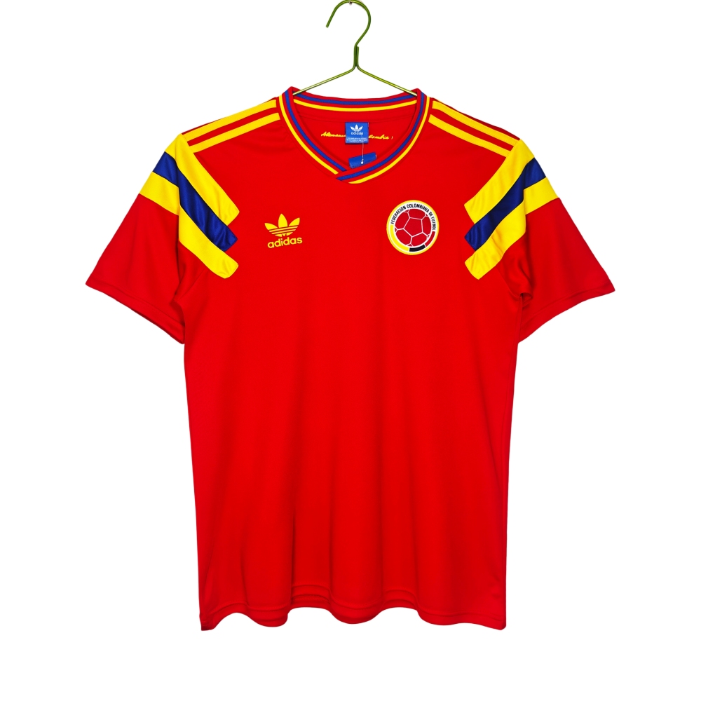 Vintage World Cup 1990 Colombia Away Red Jersey – 5A Grade Premium Edition