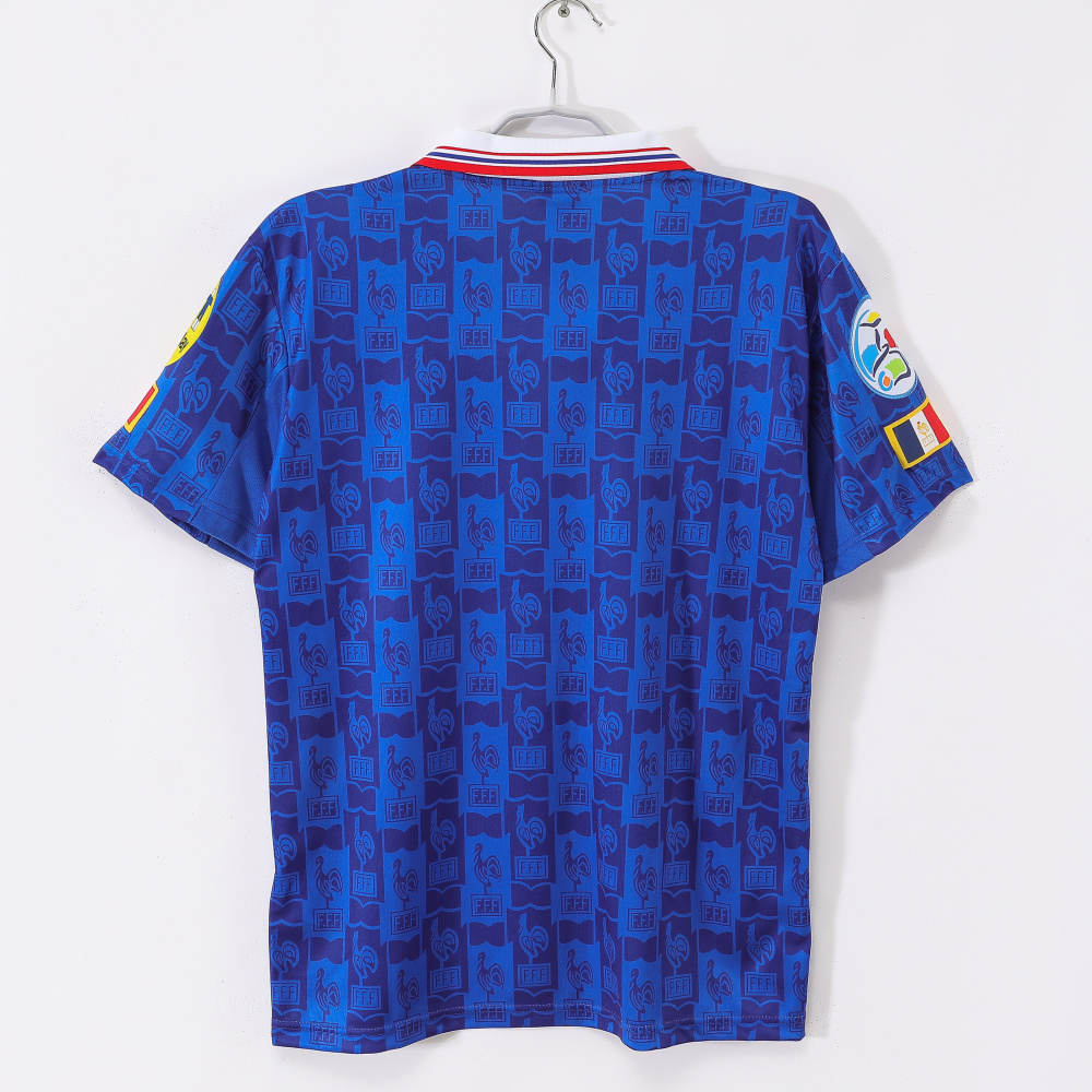 Vintage Euro 1996 France Home Jersey – 8A Grade Premium Retro Edition