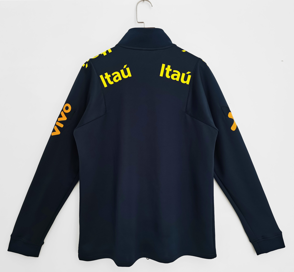 2022/23 Brazil Royal Blue Anthem Jacket Zip-Up Top (8A Grade)