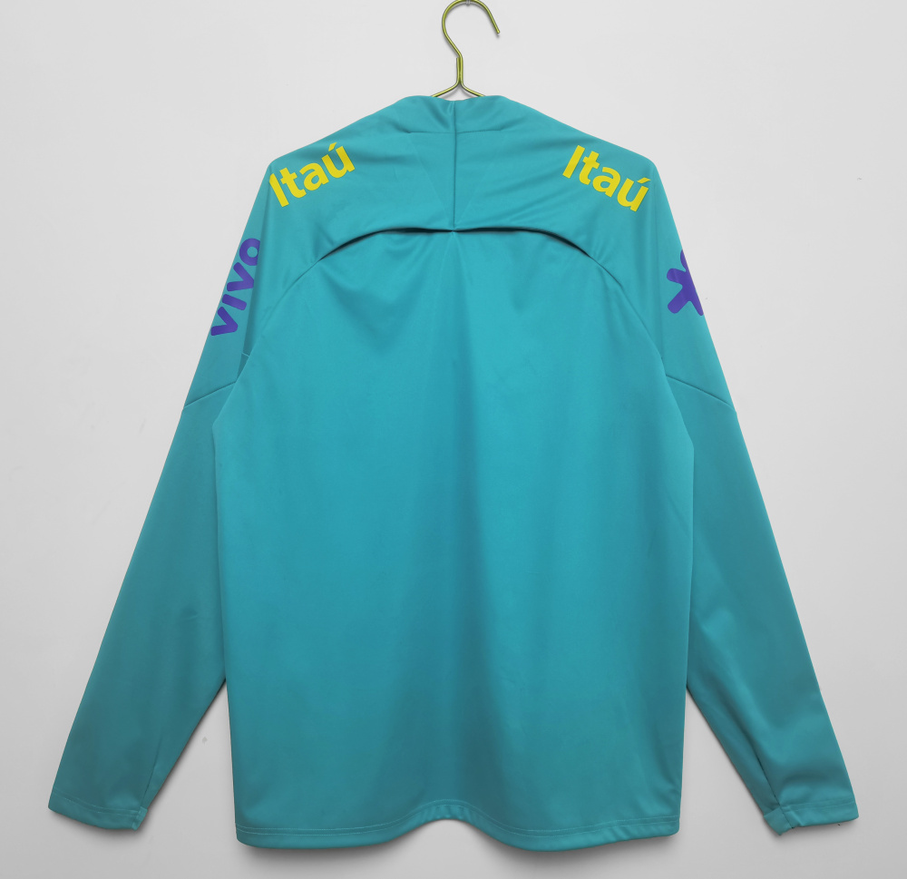 2022/23 Brazil Aqua Blue Half-Zip Training Top (8A Grade)