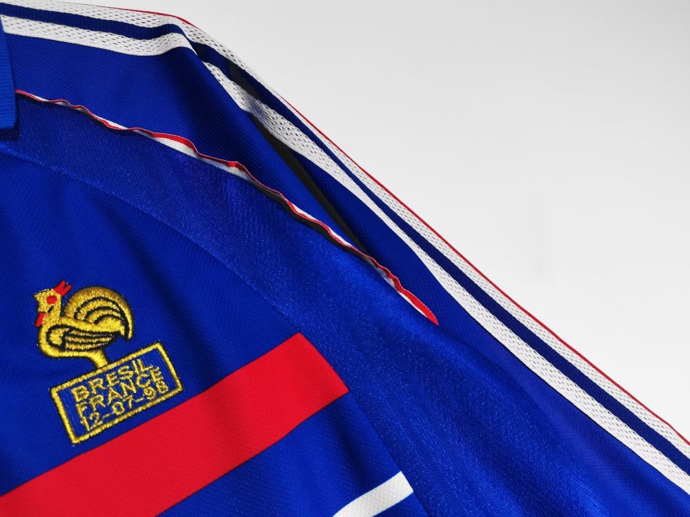 Vintage 1998 World Cup Final France Home Long Sleeve Jersey – 3B Grade Premium Edition