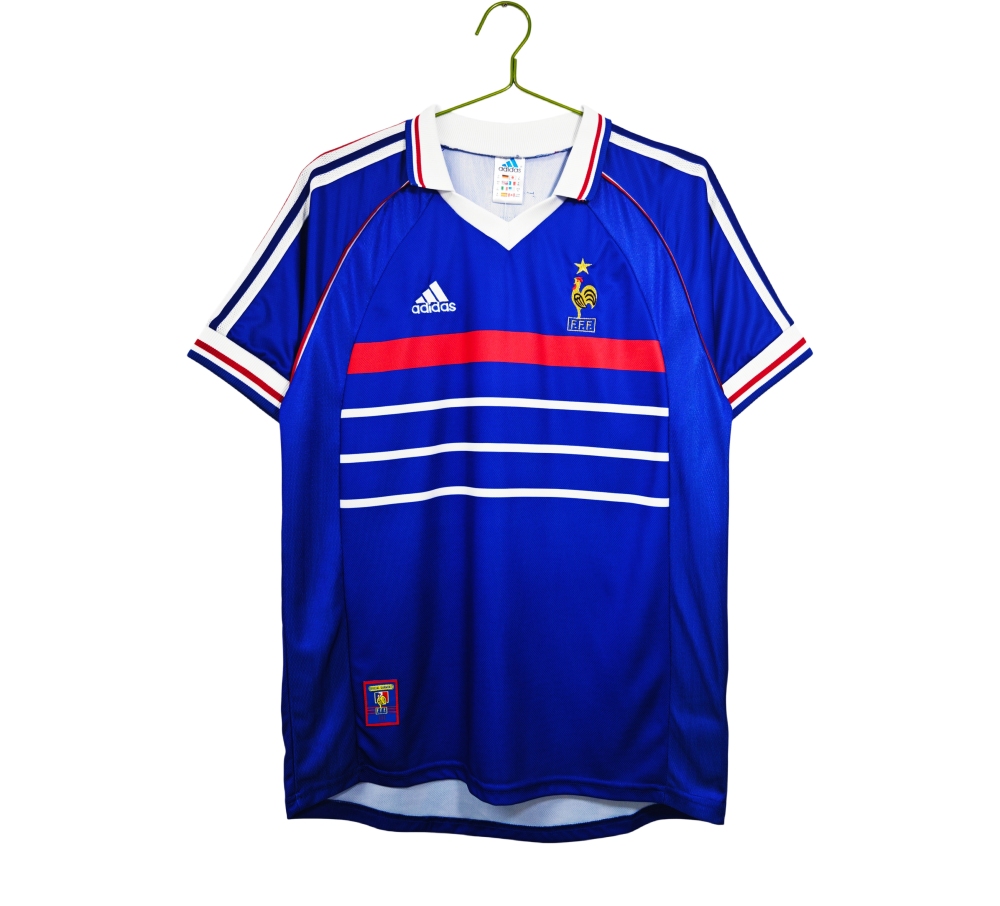 Vintage 1998 France World Cup Home Jersey (no words of fifa) – 2A Grade Premium Edition