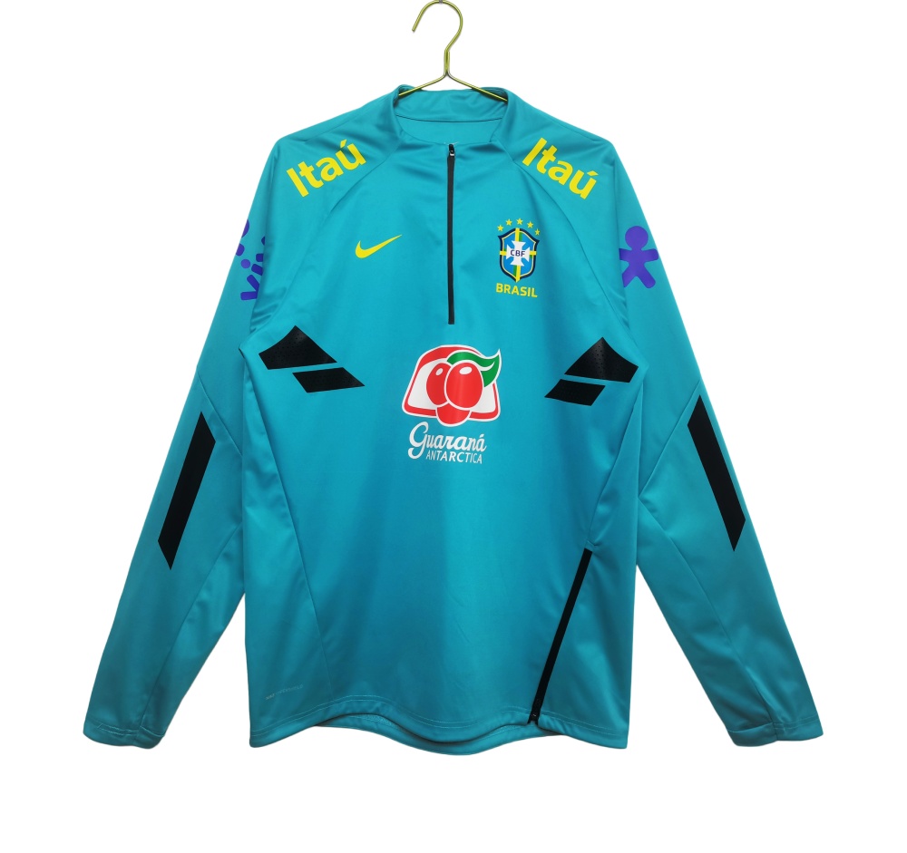 2022/23 Brazil Aqua Blue Half-Zip Training Top (8A Grade)