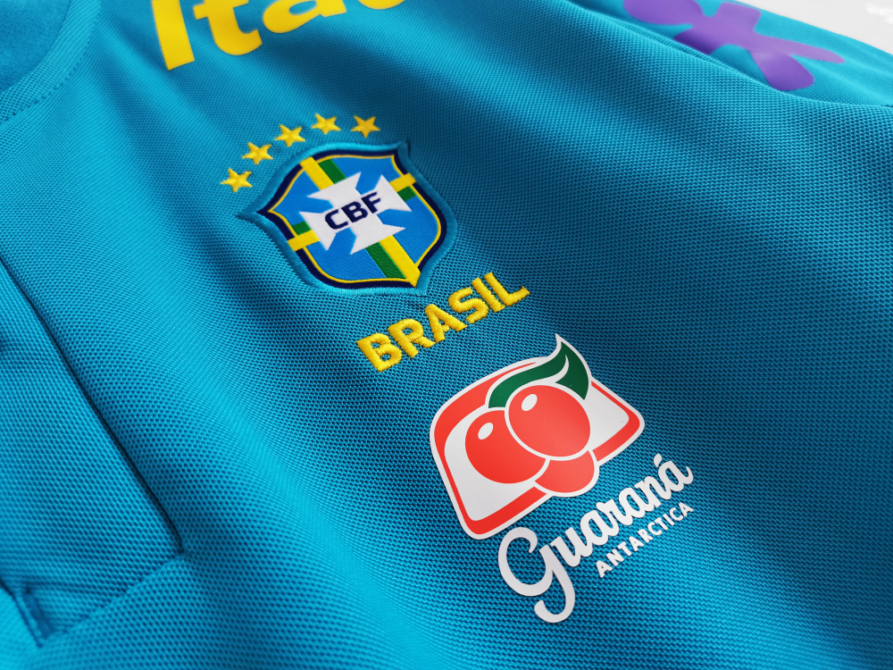 2021 Brazil National Team Aqua Blue Polo Top – 8A Grade Premium Edition
