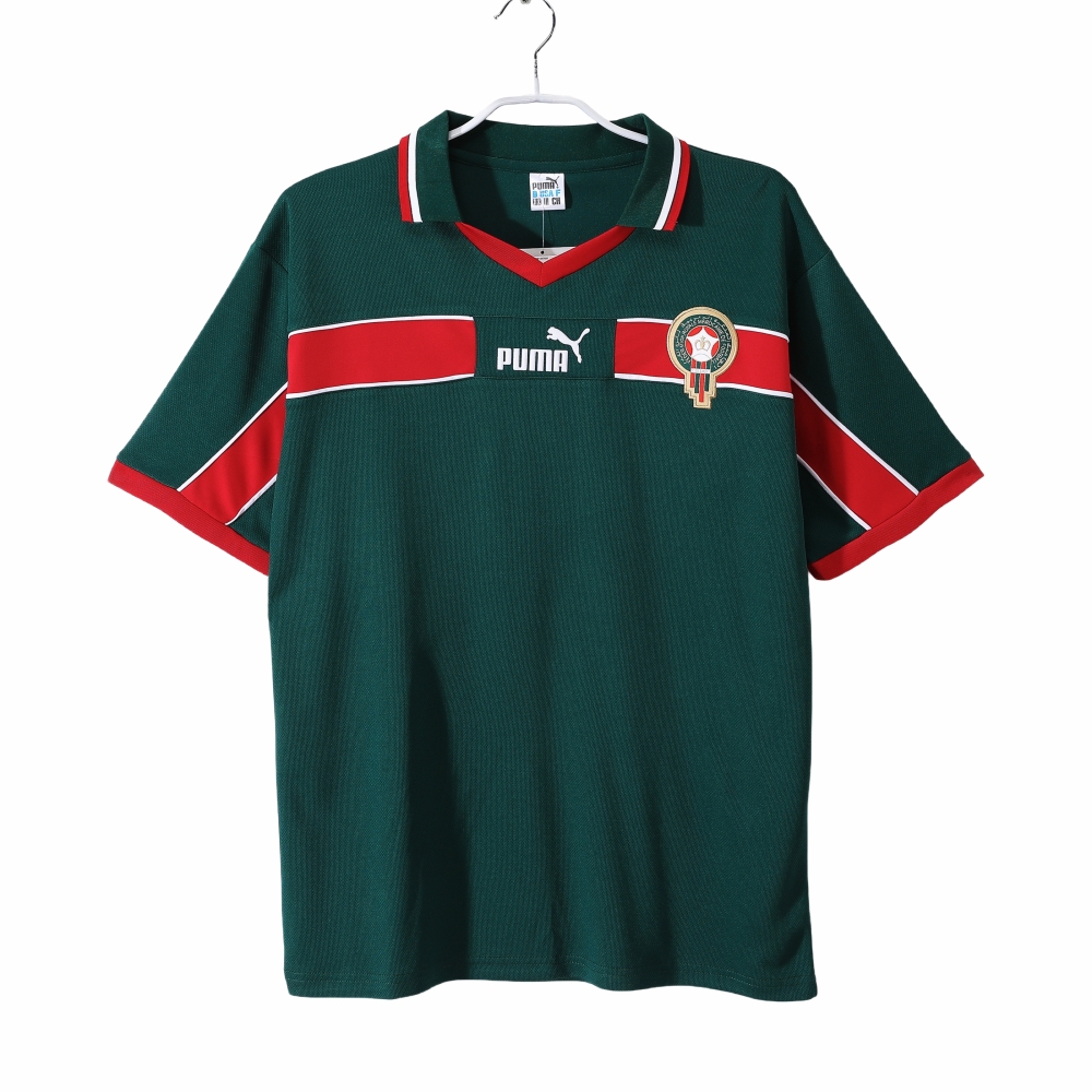 Vintage World Cup 1998 Morocco Away Green Jersey – 0B Grade Premium Edition