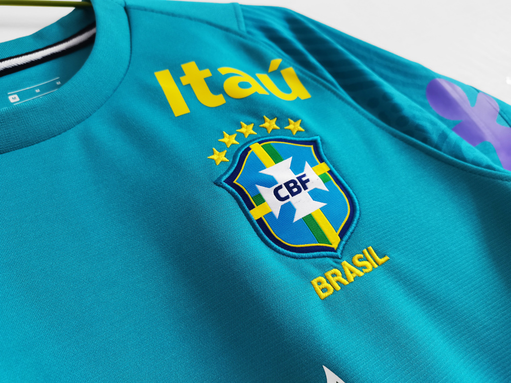 2021 Brazil National Team Aqua Blue Training Shirt – 8A Grade Premium Edition