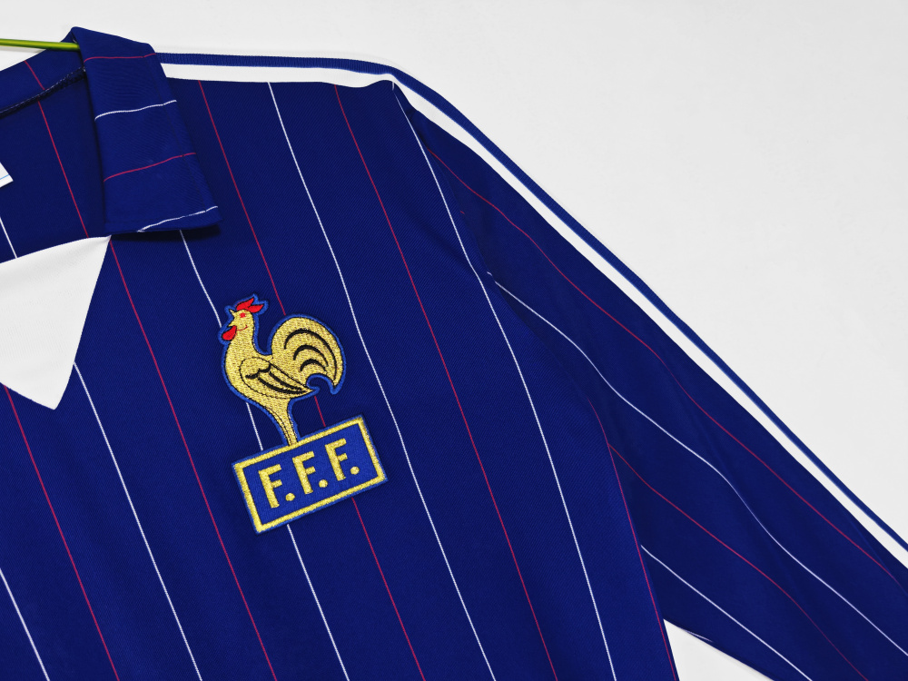 Vintage 1980-1982 France World Cup Home Long Sleeve Jersey – 3B Grade Premium Edition