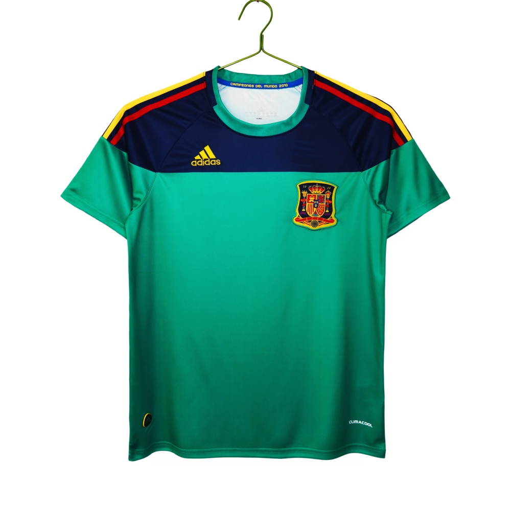Vintage World Cup 2010 Spain Goalkeeper Green Retro Jersey – 8A Grade Premium Edition