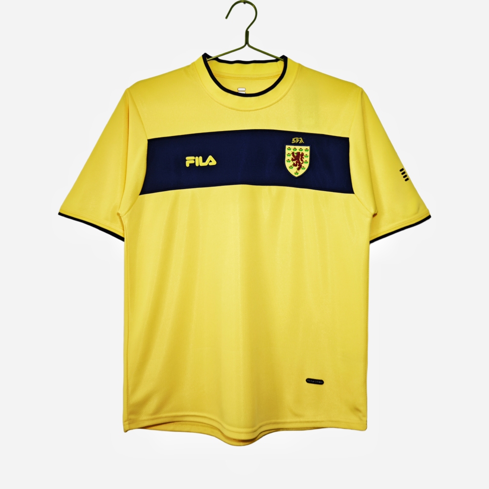 2002/03 Scotland Away Yellow Retro Jersey – Fila Edition