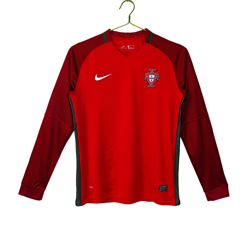 Vintage Euro 2016 Portugal "Champions Edition" Home Long Sleeve Retro Jersey – 3B Grade Premium Edition