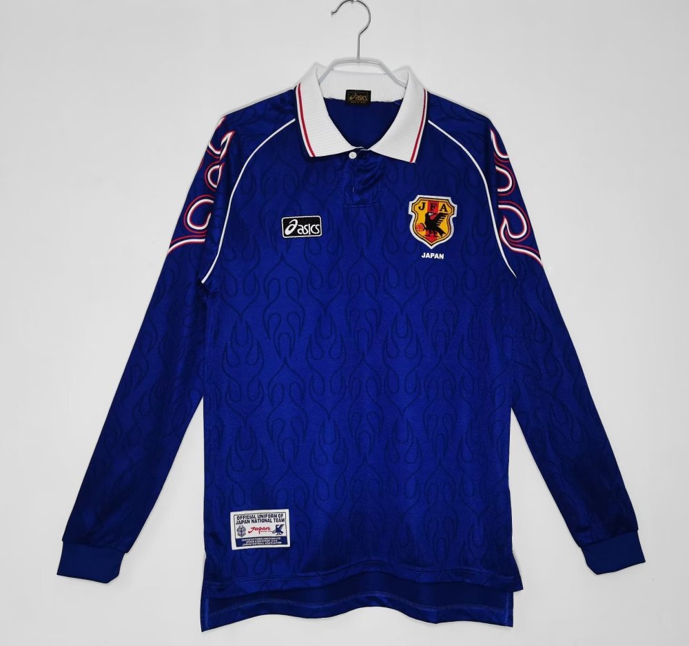 Vintage World Cup 1998 Japan "Blue Samurai" Long Sleeve Retro Jersey – 3B Grade Premium Edition