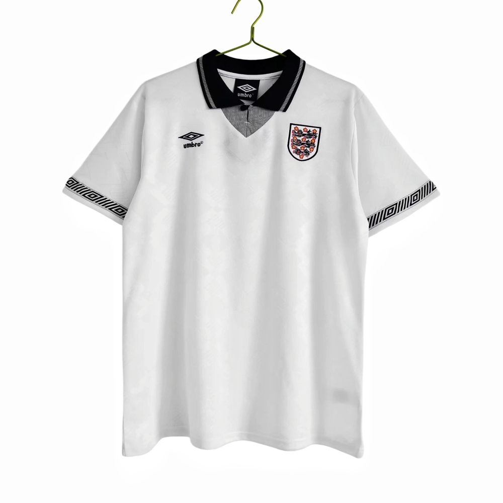 Vintage World Cup 1990 England Home "Three Lions" Retro Jersey – 5A Grade Edition