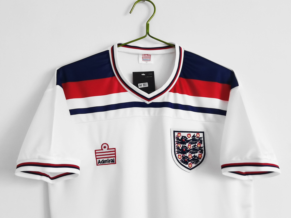 Vintage World Cup 1982 England "Admiral" Home Retro Jersey – 5A Grade Edition