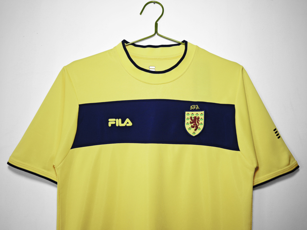 2002/03 Scotland Away Yellow Retro Jersey – Fila Edition