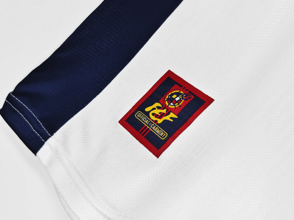 Vintage World Cup 1998 Spain Away White Retro Jersey – 8A Grade Premium Edition