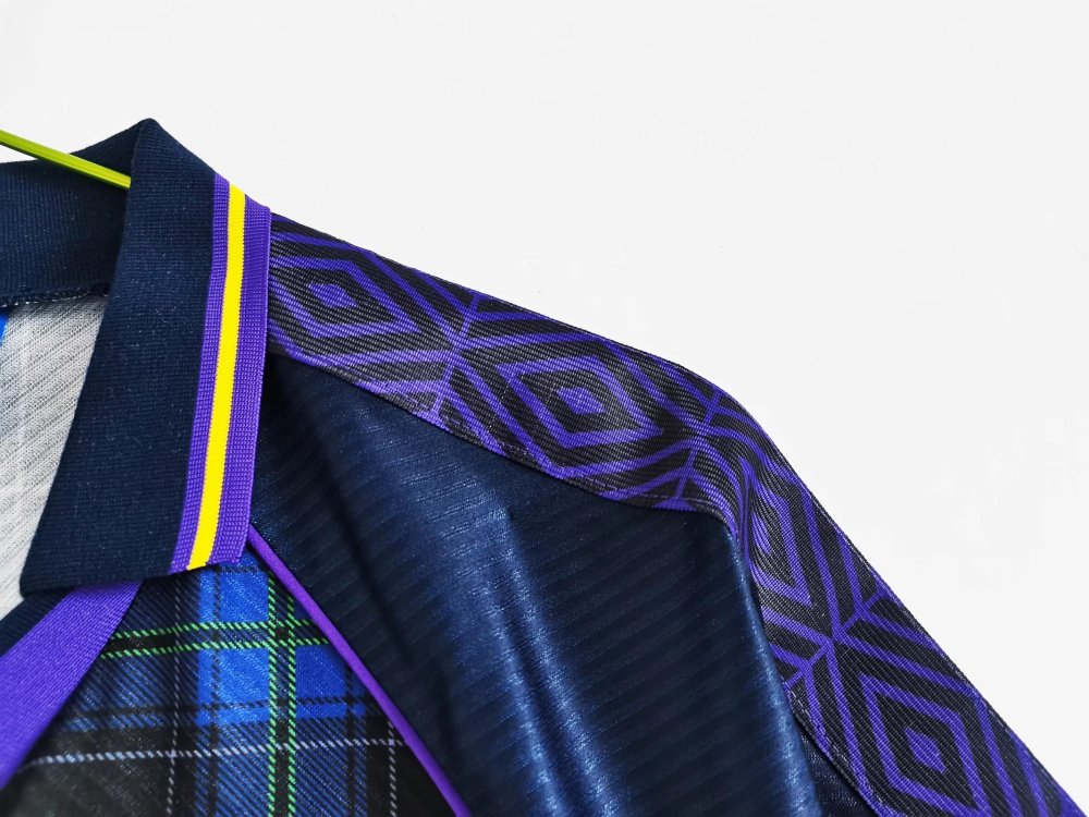 Vintage Euro 1996 Scotland Home "Full Tartan" Retro Jersey – 8A Grade Premium Edition