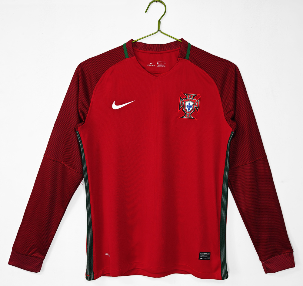 Vintage Euro 2016 Portugal "Champions Edition" Home Long Sleeve Retro Jersey – 3B Grade Premium Edition