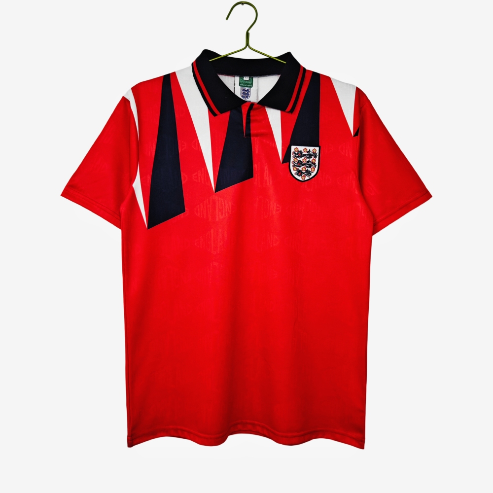 Vintage Euro 1992 England Away "Three Lions" Retro Jersey – 8A Grade Premium Edition