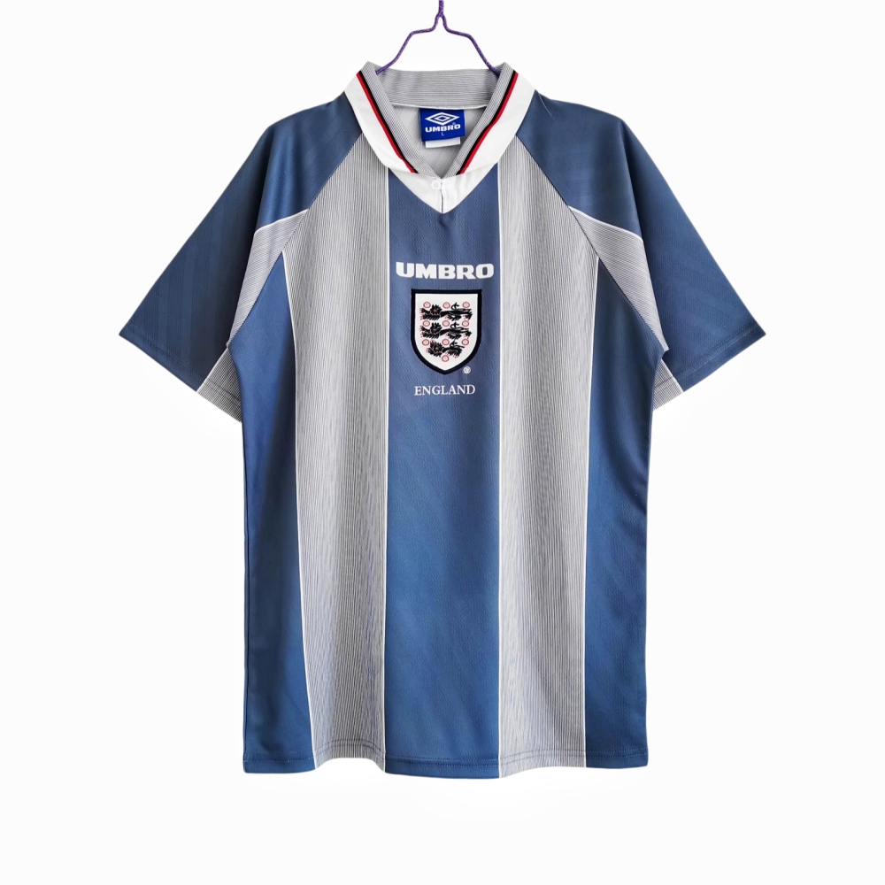 Vintage Euro 1996 England "Indigo" Away Retro Jersey – 5A Grade Edition