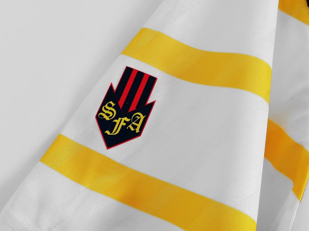 Vintage World Cup 1990 Scotland Away "Horizontal Hoops" Retro Jersey – 8A Grade Premium Edition