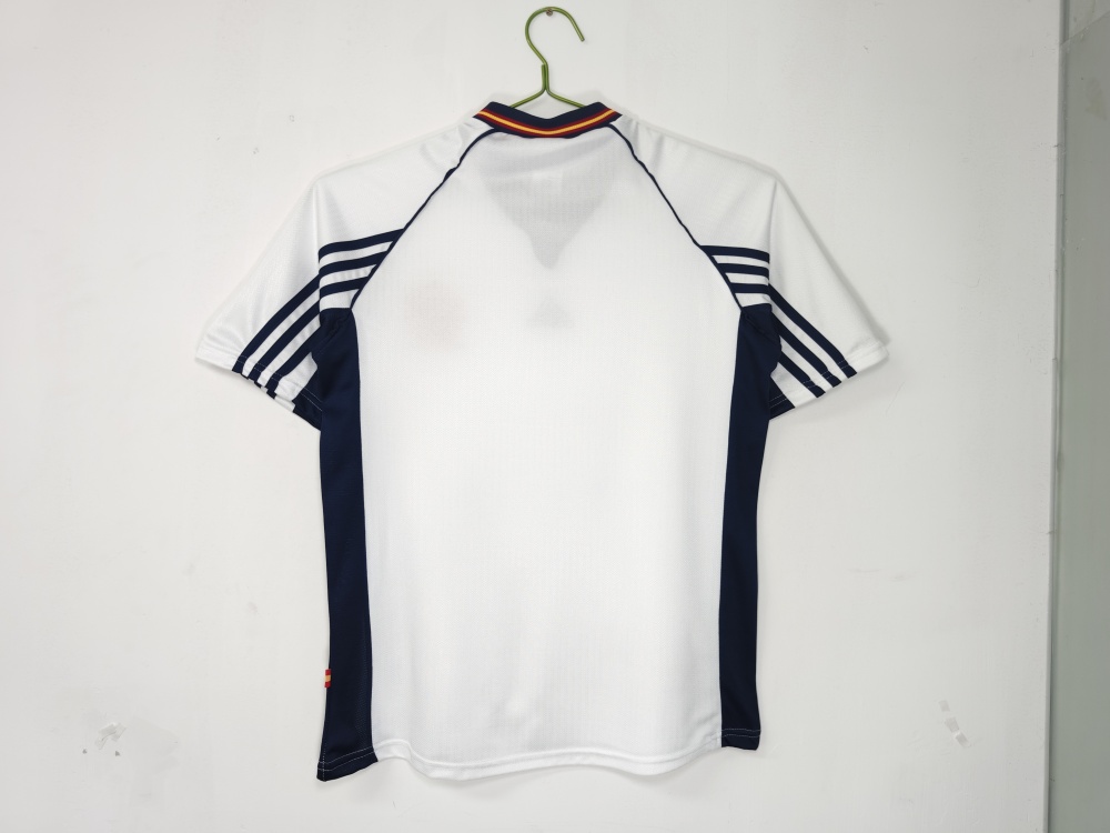 Vintage World Cup 1998 Spain Away White Retro Jersey – 8A Grade Premium Edition
