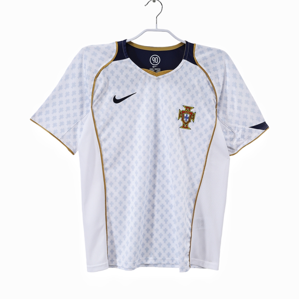 Vintage Euro 2004 Portugal Away White Retro Jersey – 5A Grade Premium Edition