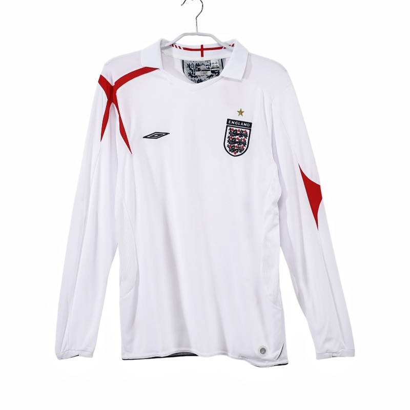 Vintage World Cup 2006 England Home "St George's Cross" Long Sleeve Jersey – 0B Grade Edition