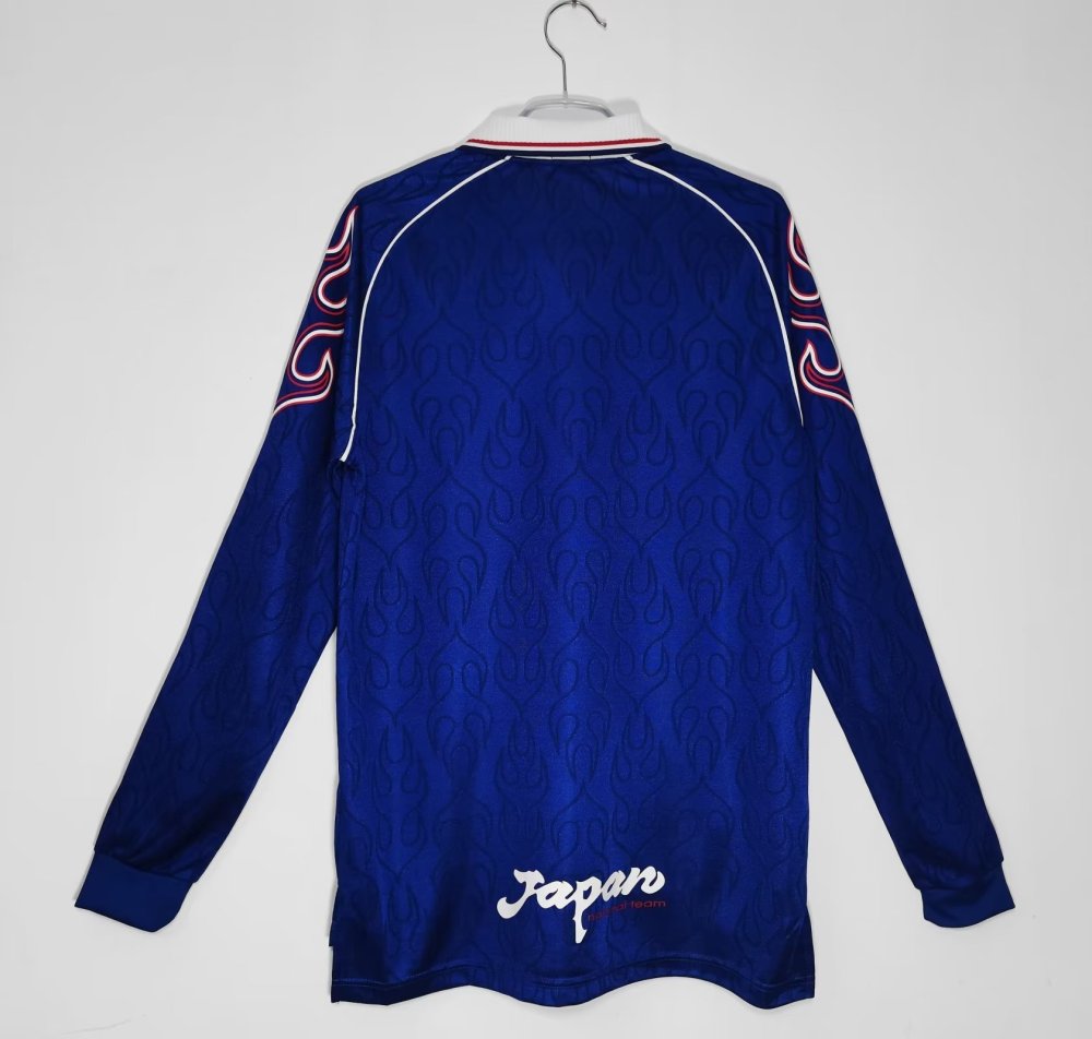 Vintage World Cup 1998 Japan "Blue Samurai" Long Sleeve Retro Jersey – 3B Grade Premium Edition