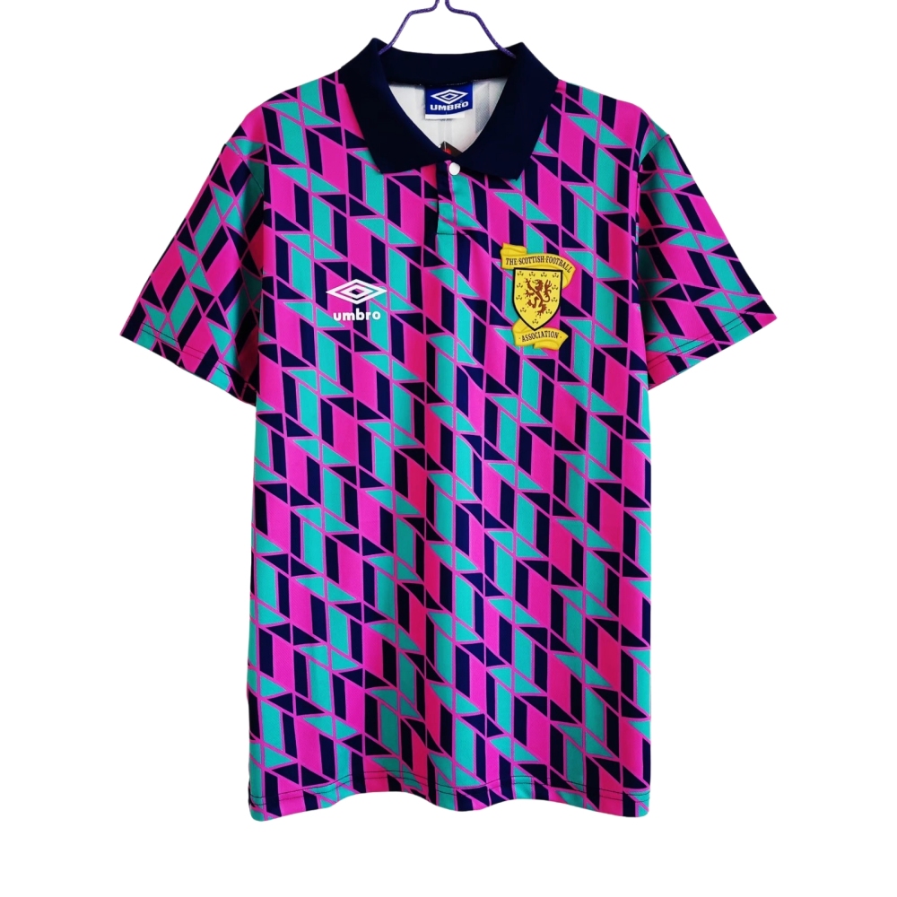 Vintage 1988/89 Scotland Away "Horizontal Hoops" Retro Jersey – 5A Grade Premium Edition