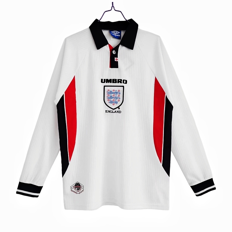 Vintage World Cup 1998 England Home Long Sleeve Retro Jersey – 3B Grade Edition