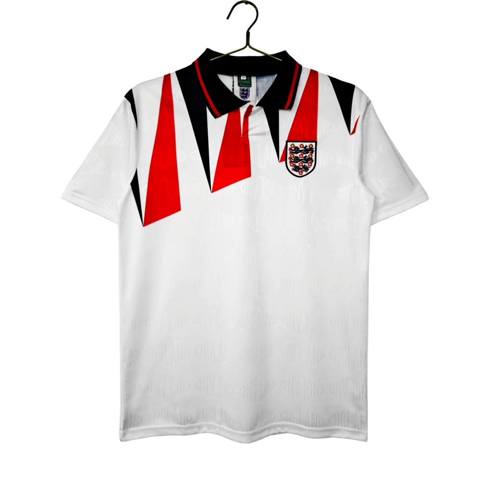 Vintage Euro 1992 England "Three Lions" Home Retro Jersey – 8A Grade Premium Edition