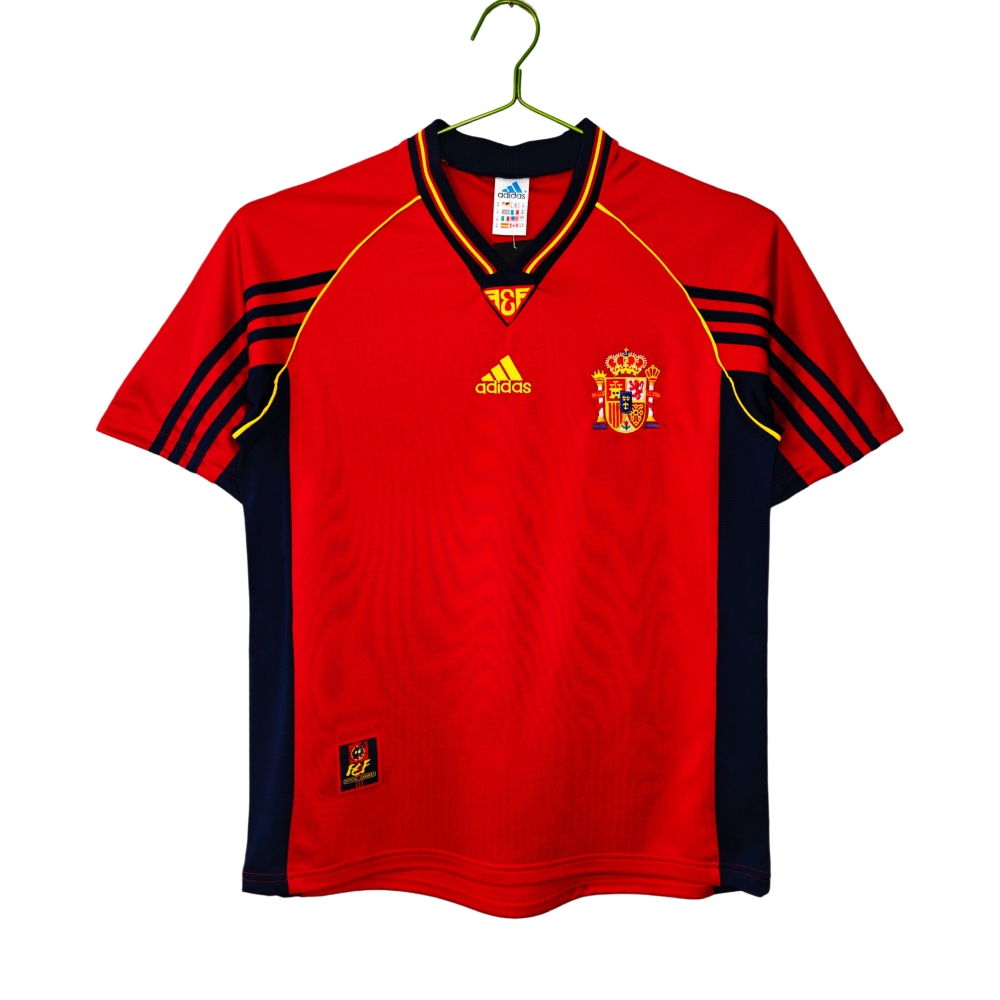 Vintage World Cup 1998 Spain Home Retro Jersey – 8A Grade Premium Edition