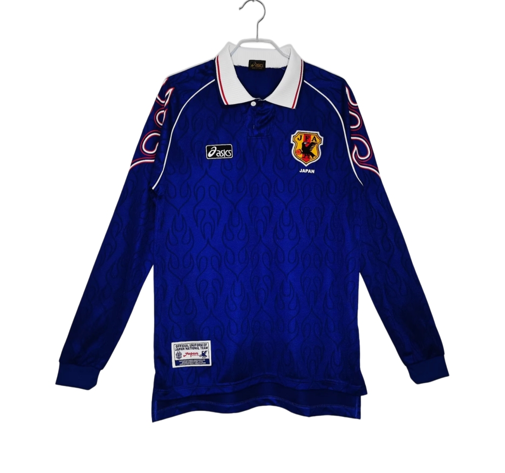 Vintage World Cup 1998 Japan "Blue Samurai" Long Sleeve Retro Jersey – 3B Grade Premium Edition