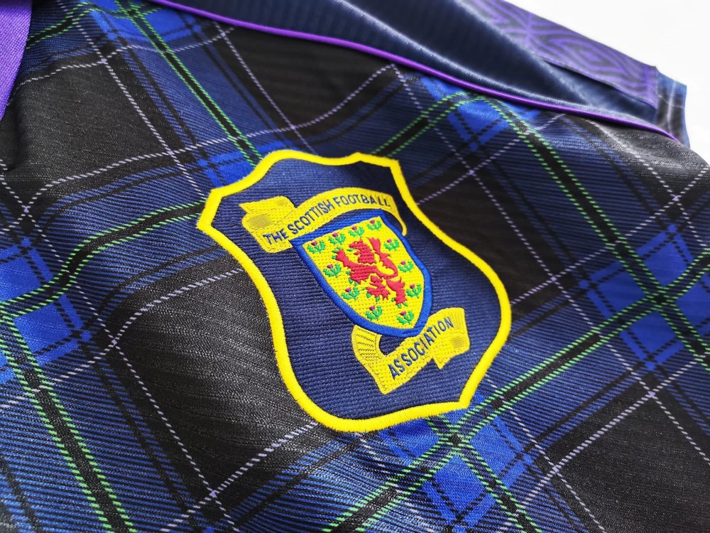 Vintage Euro 1996 Scotland Home "Full Tartan" Retro Jersey – 8A Grade Premium Edition