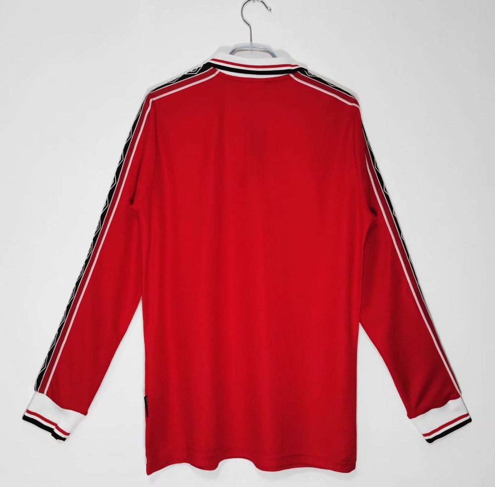 Vintage 1999 Treble Winners Manchester United Home "Zip-Collar" Long Sleeve Jersey – 3B Grade Edition