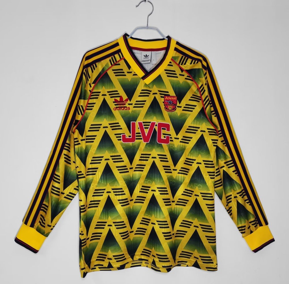 Vintage 1991/93 Arsenal Away "Bruised Banana" Long Sleeve Jersey – 3B Grade Edition